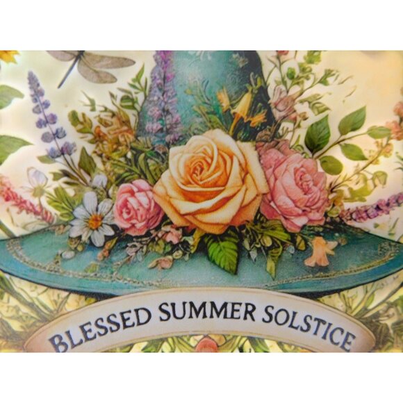 Blessed Summer Solstice Metal Tin Sign 8x8 Pagan Litha Decor - Picture 9 of 10